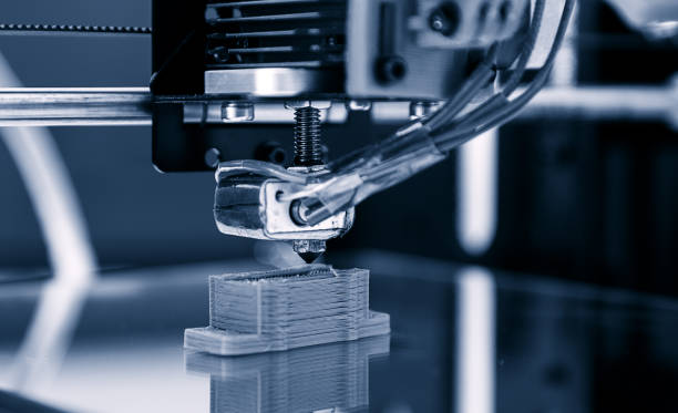 A 3D printer creating an electronic component, illustrating the innovation in electronics manufacturing.